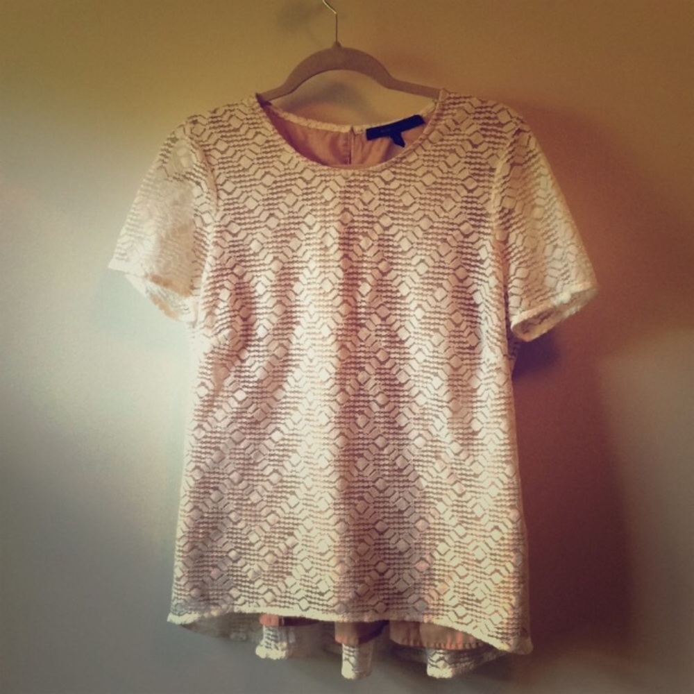 BCBG MAXAZRIA lace top-peplum style